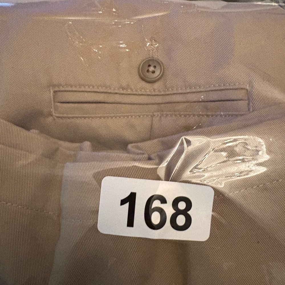 Lands End Boys khaki Beige Flat Front Shorts size 14 Husky - Picture 7 of 7